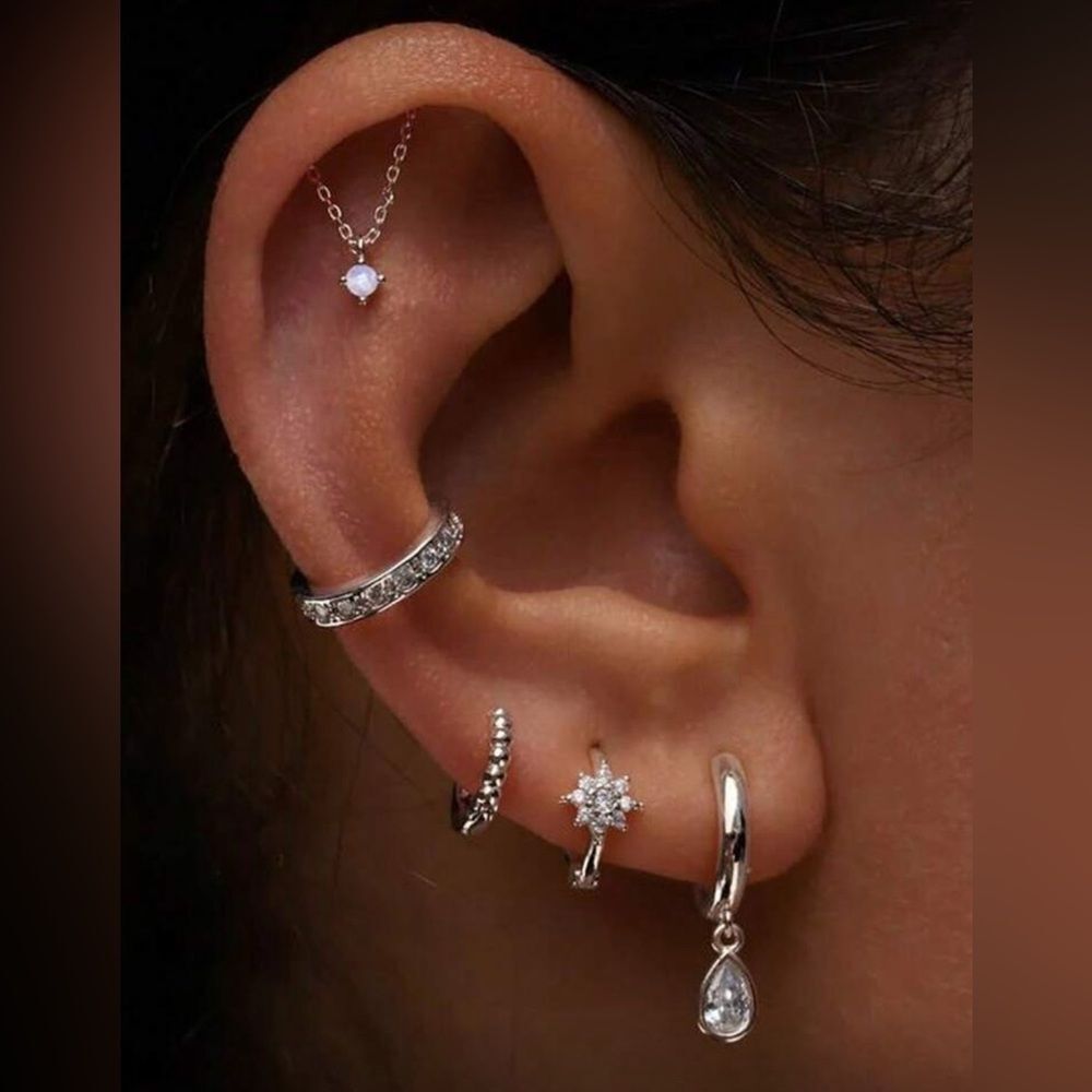 Hoop and Stud Earring Set #2218
